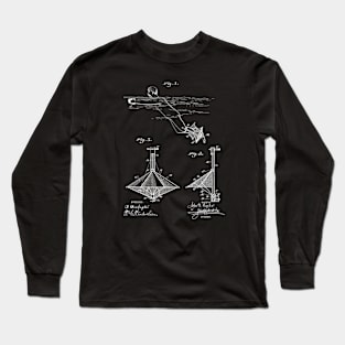 Swimming Apparatus Vintage Patent Hand Drawing Long Sleeve T-Shirt